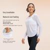 Women's Quick-Dry Mesh Yoga T-Shirt - Breathable, Loose-Fit, Long Sleeve, Drawstring Activewear