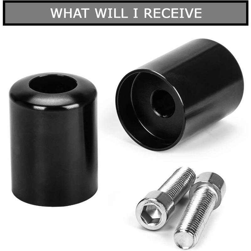 Motorcycle Handlebar Grips MTB Bar Ends Plugs for Kawasaki Z800 Z1000 Z900 Z750 Z650 Z300 (Black)