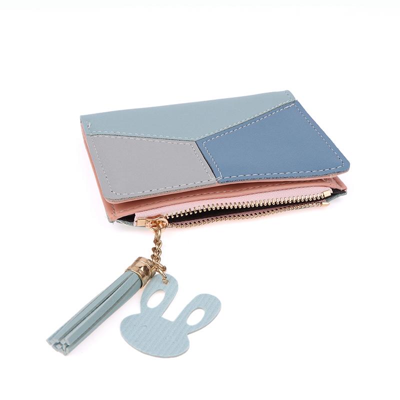 1Pc Geometric Women Cute Wallets Pocket Purse Card Holder Patchwork Wallet Lady Female  Short Coin Purse Money Bag