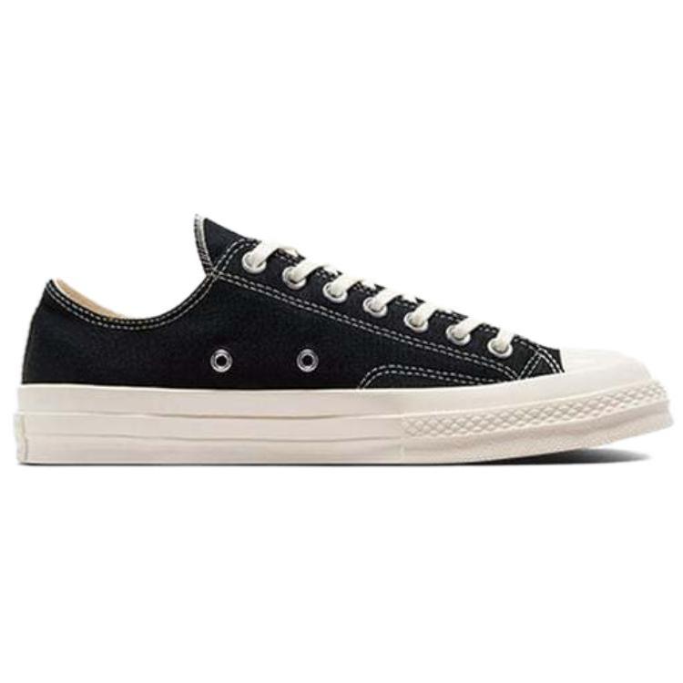Comme Des Garçons PLAY X Converse Chuck 70 Low Single Heart - Black Unisex Sneakers Red Egret A08804C