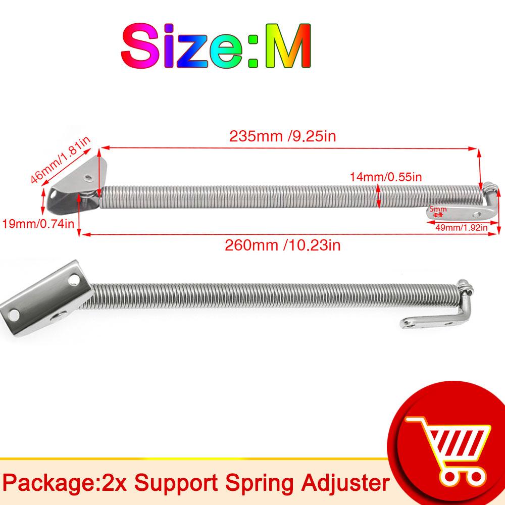 AD 1 Pair Boat Accessories Marine Stainless Steel 260mm 230MM Spring Lid Support Stainless Steel Boat Hatch Support Spring