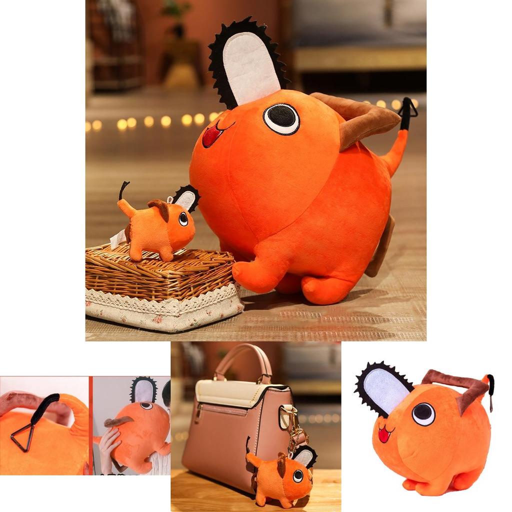 Chainsaw Man Pochita Plüschtier Stoffpuppe für alle Altersgruppen Weich Quetschbar Ungiftige Materialien Geburtstags-Weihnachtsgeschenk