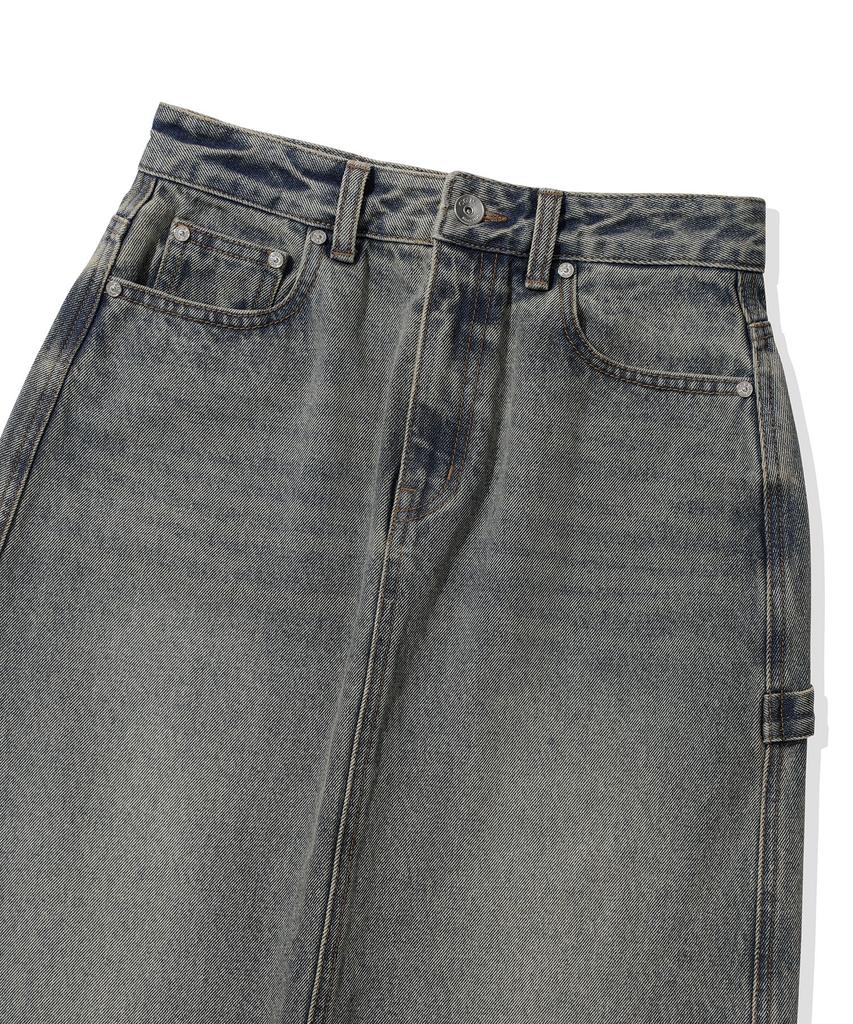 Code Graphy (Women) Denim Long Skirt_Vintage Blue