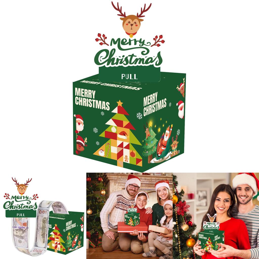 Red Santa Claus Pattern Paper Gift Box For Christmas Surprises And Gift Exchange