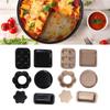 6pcs Bakeware Set Loose Bottom Carbon Steel Anti Stick Baking Pans Set for Toast Muffin Pizza
