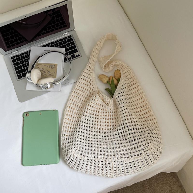 Creative Large Capacity Shoulder Bags Casual Simple Handbags Vintage Multifunctional Woven Shopping Tote Beach Bag