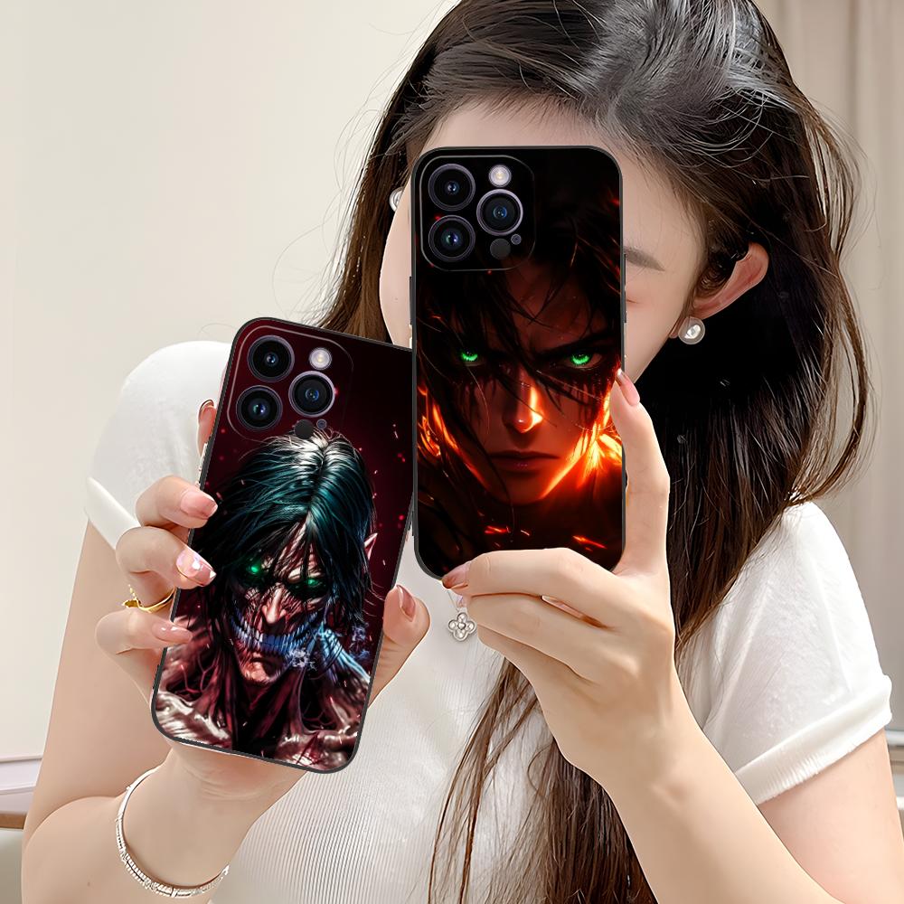 AOT Eren Mobile Cell Phone Case for iPhone 17 16 15 14 13 12 11 X XR XS 8 7 Pro Max Plus Mini Colour Protective Luxury Cover