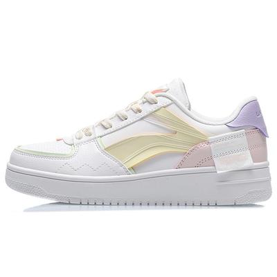 Li Ning Synthetic Leather Slip Resistant, Abrasion Resistant, Lightweight Low Top Skateboard Shoes Women's AGCQ378-7