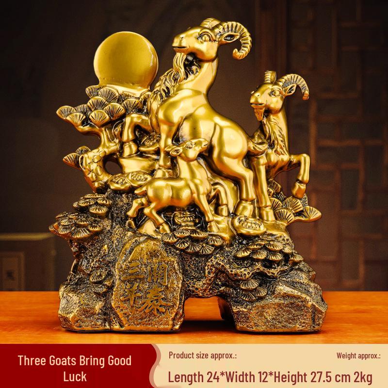 

Prosperity Sheep Ornament for Living Room: Zodiac Sheep Decor for Home or Gift