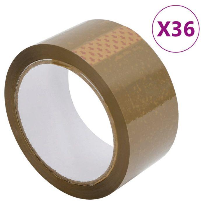 Ruban d emballage 36 pcs marron 48 mm x 66 m