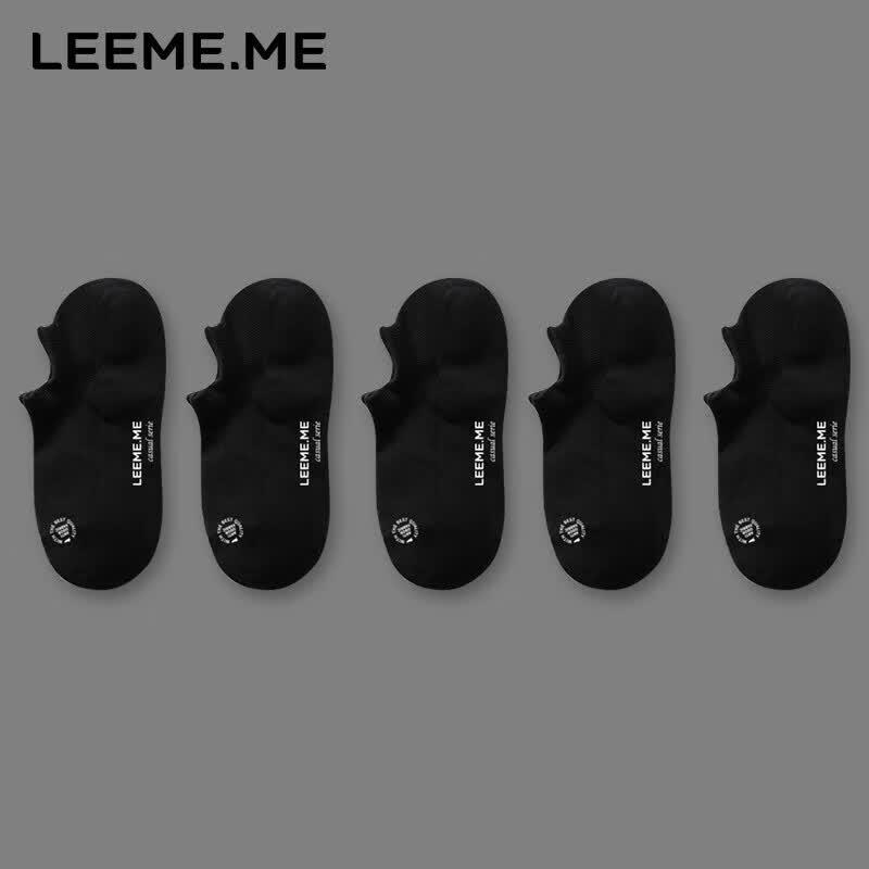 Li Mi Men s Anti-Bacterial Breathable No-Show Socks (5-Pair Pack) One Size