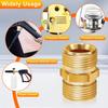Brass M22 Hose Connector 15mm Female To 14mm Male, High Pressure Washer Extension Coupler Adapter for Power Washer Hose