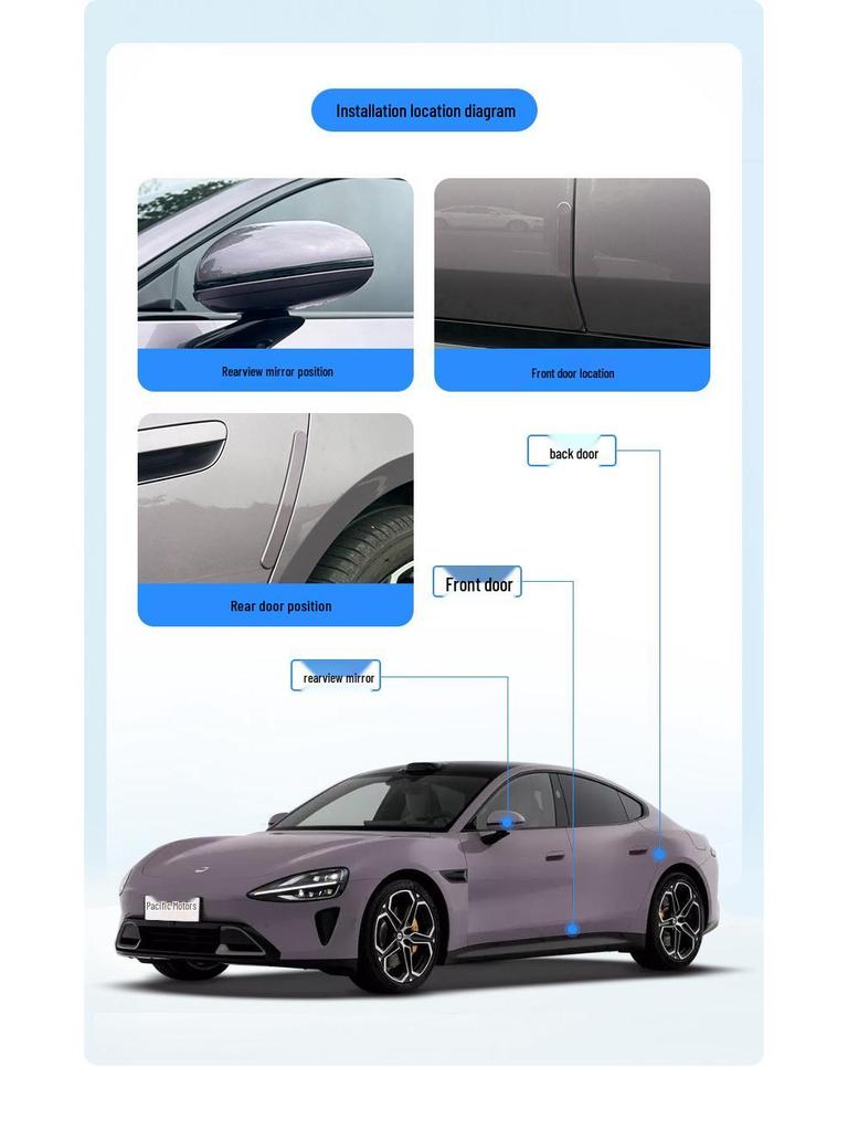 Xiaomi SU7 Door Anti-Collision Strips: Original Color, Anti-Scratch, Protective Accessory