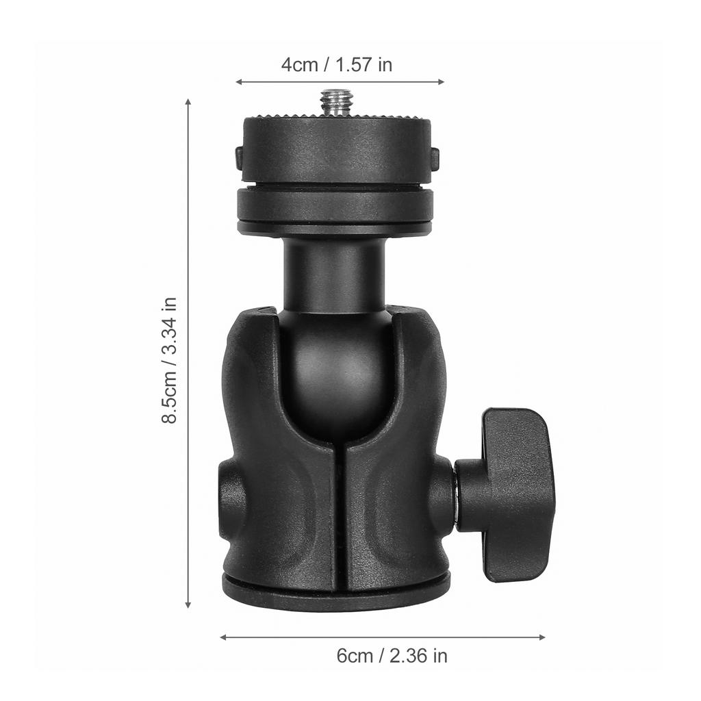 360 degrees Rotatable Panorama Tripod Head Camera Mount Adapter head 10Kg Load Capacity with Phone Tripod Accessories