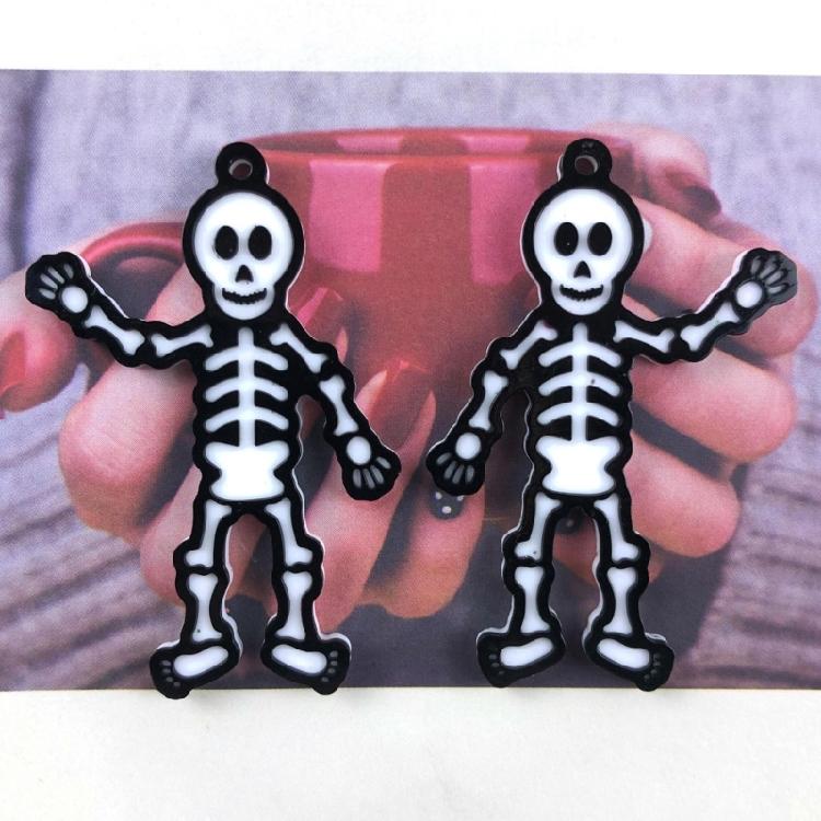 Human Skeleton Earrings Silicone Mold Crystal Epoxy Decorative Pendants Mold