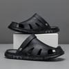 Fashion Mens Summer Slippers Casual Shoes Beach Sandals Outdoor Slides Leather Walking Comfort Luxury Designer Lightweight Fashion