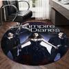 1pc The Vampire Diaries3 Design Printed Area Round Carpet for Bedroom Living Room Home Decor Rugs Mat Non Slip Mat Rug for Bedside