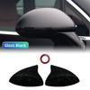 Real Carbon Fiber Car Side Mirror Covers Rearview Mirror Covers Caps Add On For Porsche Cayenne 2011-2014