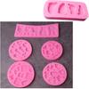 Rainmae 6Pcs Cute Baby Silicone Fondant Cake Mold Baby Birthday Party Kitchen Baking Mold Cake Decorating Moulds Modeling Tools Baby Shower Gender