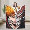 Bleach Kurosaki Ichigo Anime Cartoon Blanket Quality Warm  Throw Blanket Winter Airplane Travel Outdoor Print Bedspread
