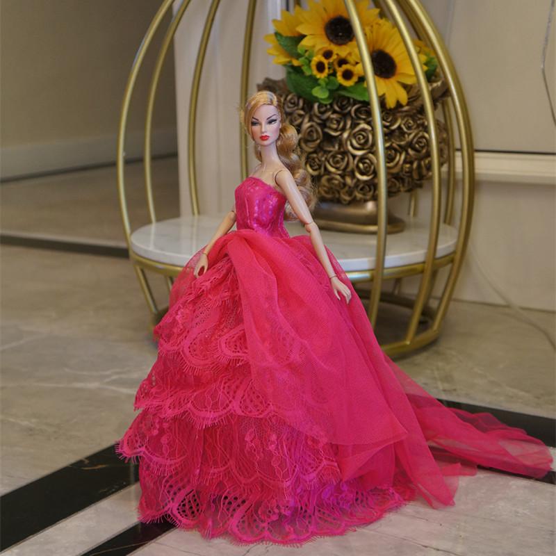 

Handmade Doll Clothes Dress Gown 30Cm Doll Dress Up Wedding Dress Fashion High-Grade Evening Dress For 11.5 Inch Doll&Body 1/6 Set Fits 30cm dolls