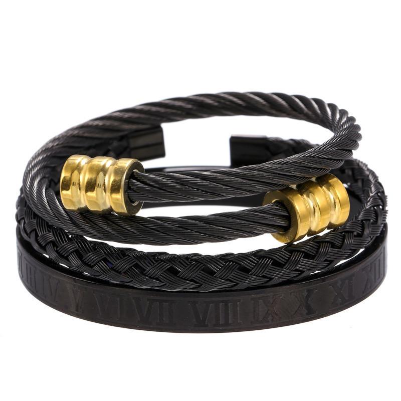 Punk-Retro-Armbänder aus Stahl mit geometrischen Formen für Herren mit mehrfarbigen Spiralen – ideal als Geschenk für Festivals