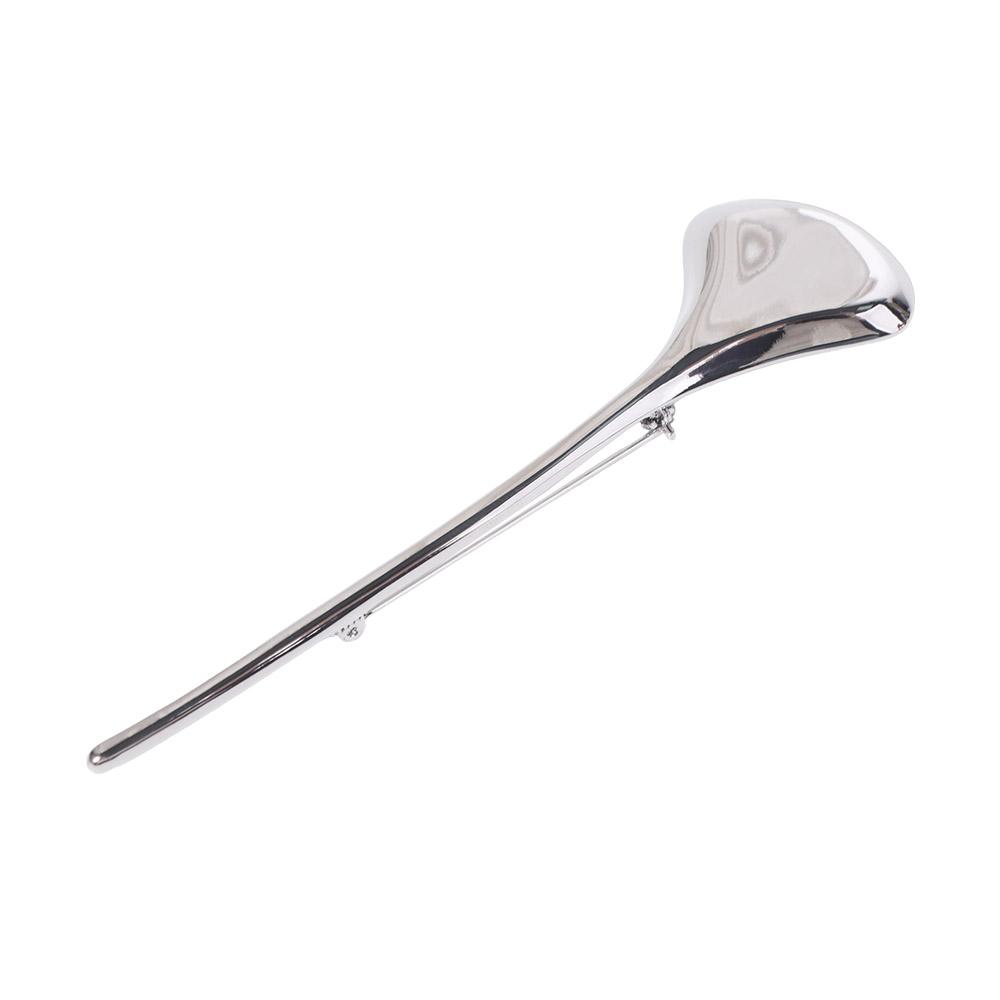 Vintage Langer Blatt Anstecknadel Korsage Ornament Metall Glänzende Brosche Kleidung im Westernstil