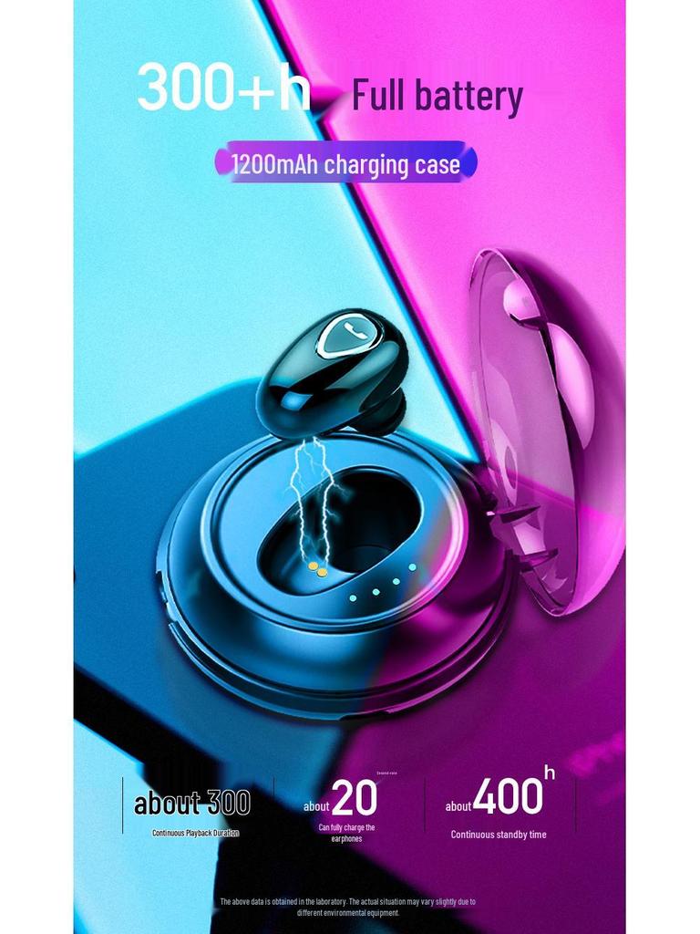 YX06 Wireless Bluetooth Earbuds with Charging Case - Mini In-Ear Sport Stereo