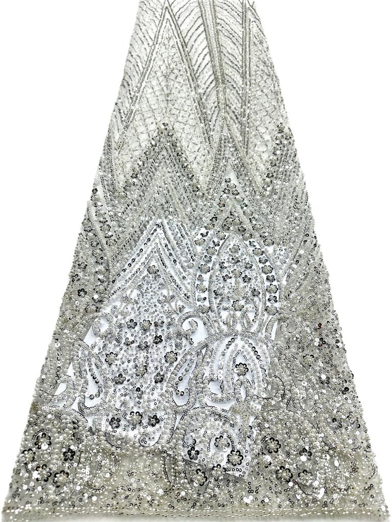 Royal Blue African Sequins Lace Fabric 2026 High Quality Tulle Lace Fabric Embroidered Beads Nigerian Fabric for Wedding Dress