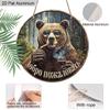 2D Flat 1pc Cool Bear Aluminium Decoration Plaque, Russian Lettering Sign, Home Decor, Bar Decor, Cabin Decor, Patio Decor