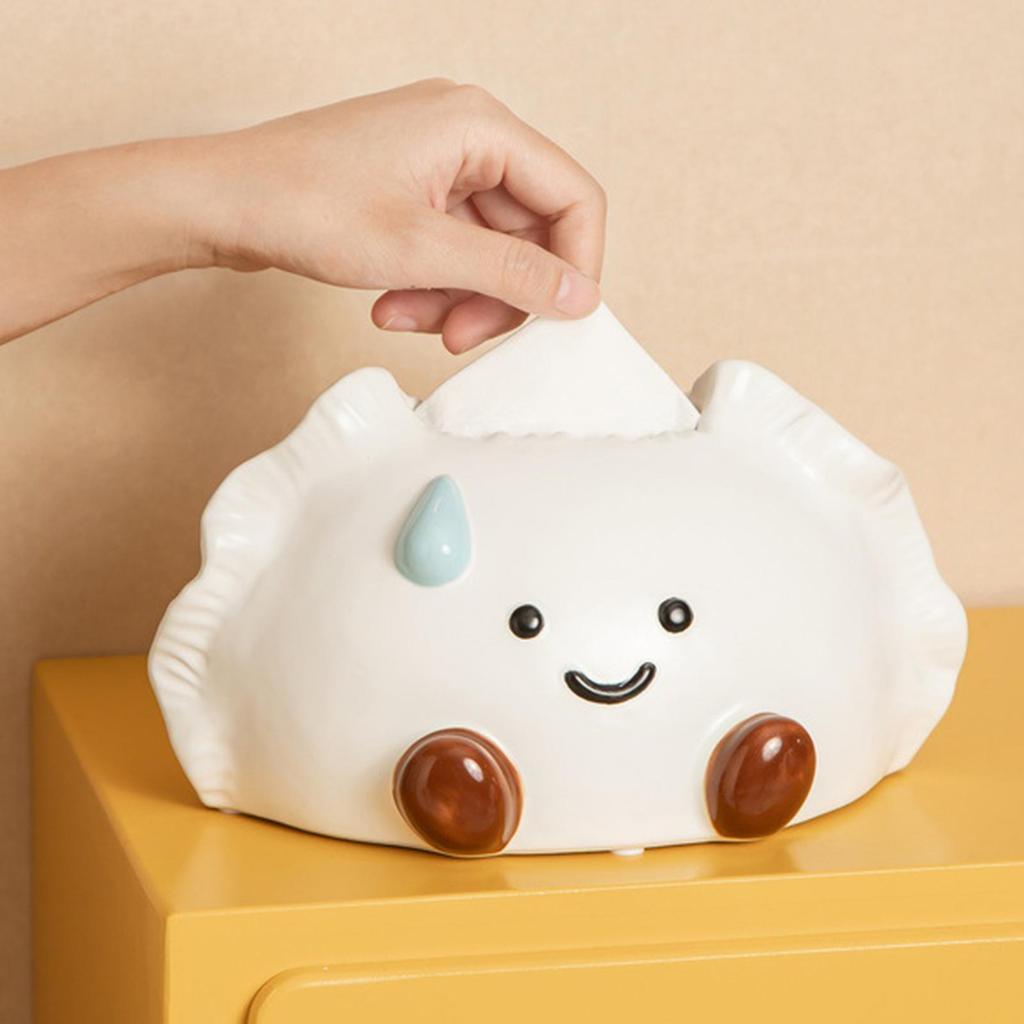 Ceramic Tissue Box Cover Holder Storage Container Napkin Dispenser for Living
