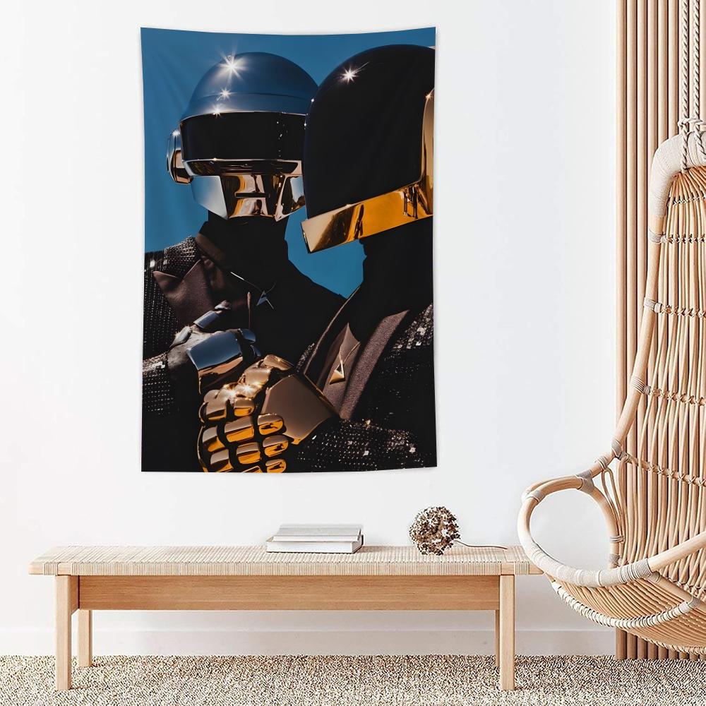 

Rock Band DDaft Punk Гобелен Для Спальни Гостиной Наружной Декор Стены Простое Стильное Произведение Искусства Вертикальный Дизайн 74x94cm(29x37in)