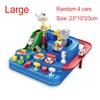 4 Cars Racing Rail Car Miniature Learning-Enhancing Playthings Car Rescue Track Adventure Game Mechanical Engaging Train Track Kits Plaything