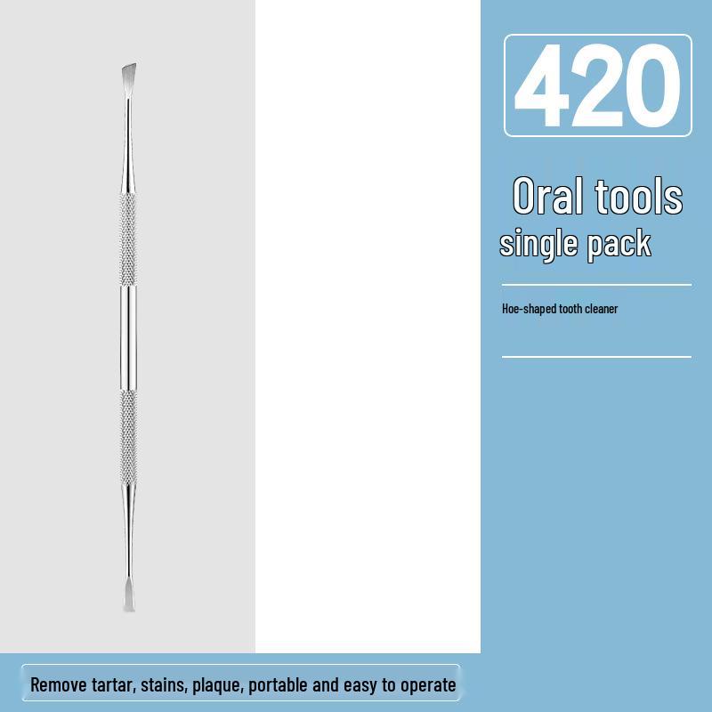 Dental Oral Care Tool Set: Stainless Steel Mouth Mirror, Probe, Tartar Remover, Toothpick