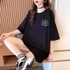 Damskie Letnie T-shirty z Nadrukiem Gwiazd Plus Size Casualowy Luźny Krótkie Rękawy Koszulki Oversize
