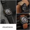 Für Bell Ross B&R BR-01 BR-03 Herren Echtes Leder Uhrenarmband Rindsleder 35-24mm Konvexes Silikonkautschuk Wasserdichtes Uhrenarmband Werkzeug