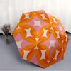 1pc Floral Pattern Automatic Folding Umbrella, 8-Rib Iron Frame, Casual Outdoor Accessory for Birthday Festival Gifts yy251128194