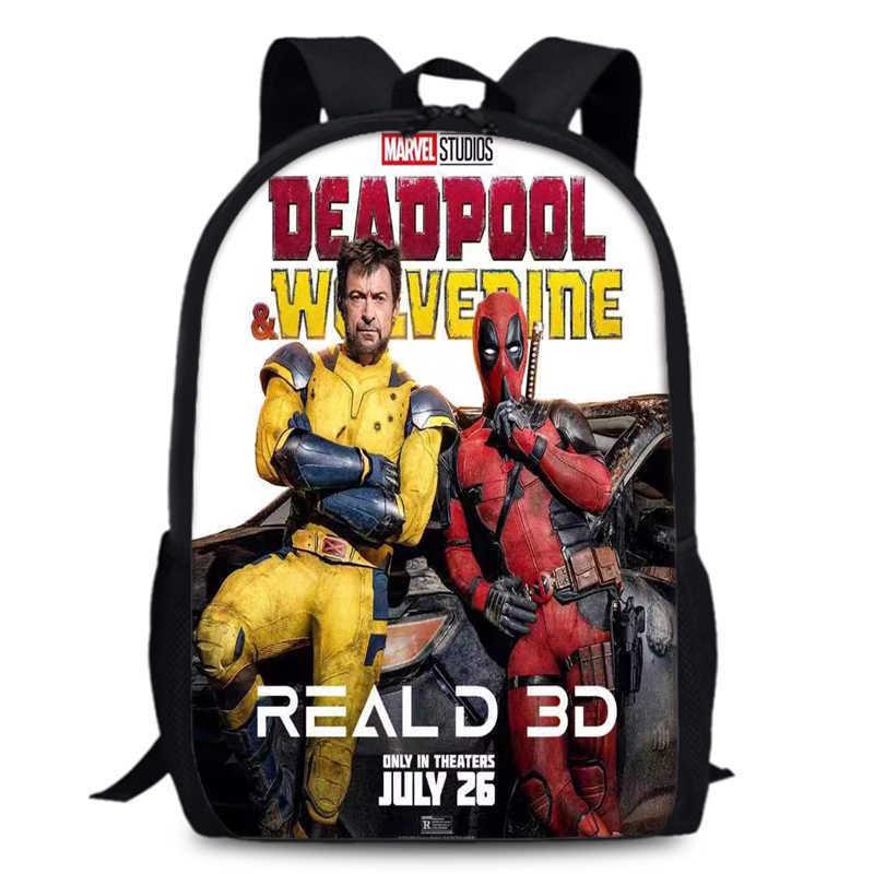 

Deadpool And Wolverine Backpack Durable Oxford Fabric 15-inch Student Bag Style B