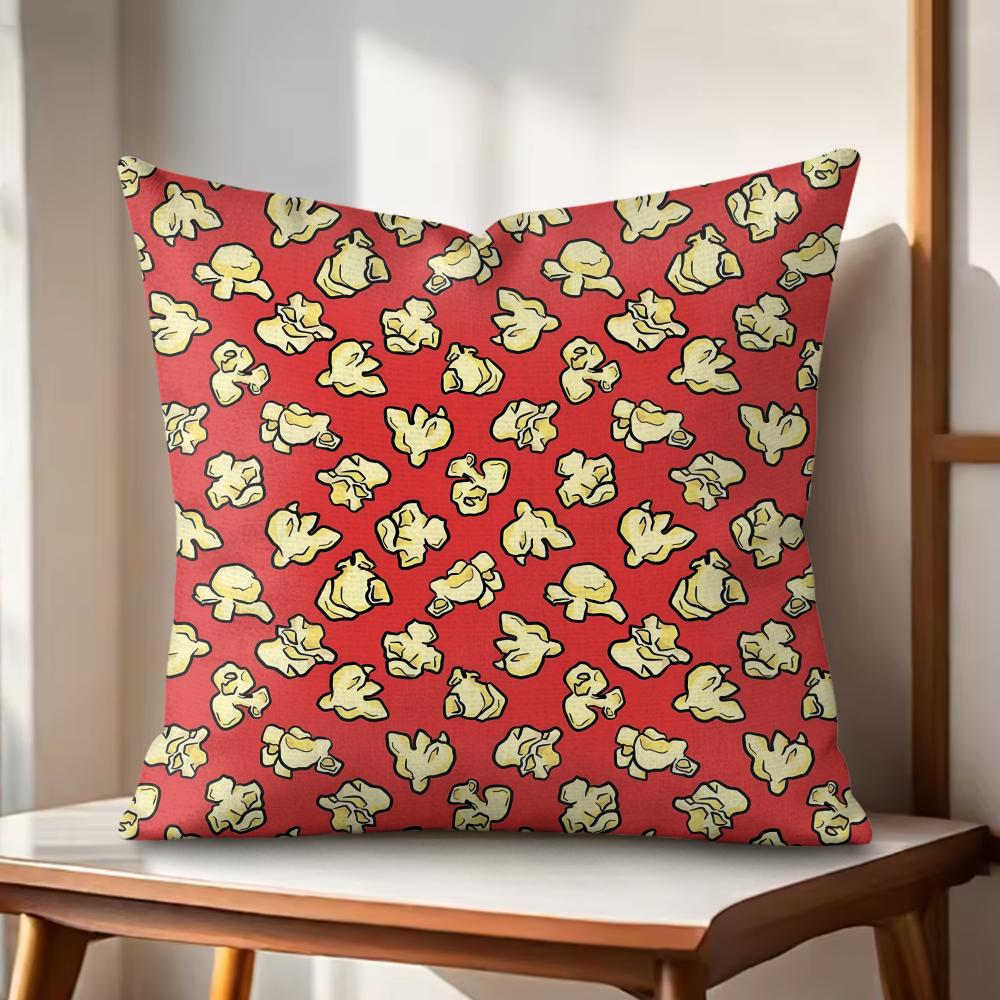 Classic Popcorn Cushion Cover Natural Linen Organic Fabric DoubleSided Printing Couch Pillow Covers Home Decor
