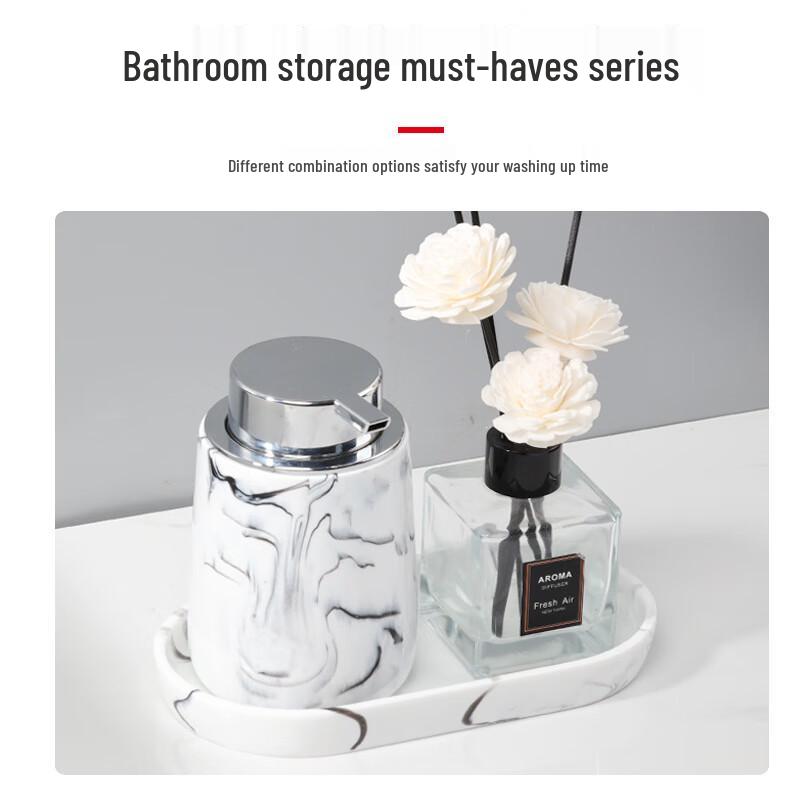 Qianziqiao Marble Pattern 4-Piece Bathroom Wash Set