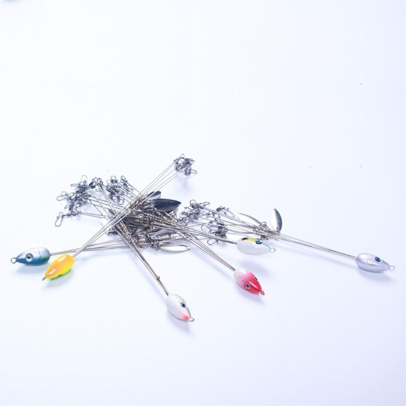 2 Stuks 5 Arm Rig Hoofd Zwemmende Kunstaas Visserij Groep Lures Snap Swivels Spinner Visserij Lures Rig Voor Langdurig Gebruik