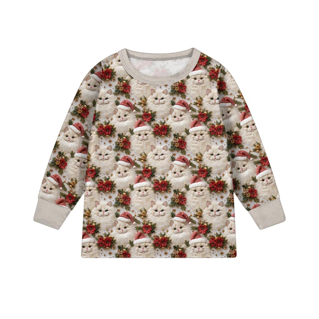 Children's Fashion Suit Skirt Round Neck Long Sleeve Top Pants