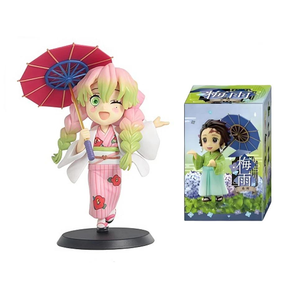 2026 Anime Demon Slayer Spring Plum Rain Series Figure Blind Box Tanjiro Kamado Nezuko Action Model Set Toys Ornament Surprise