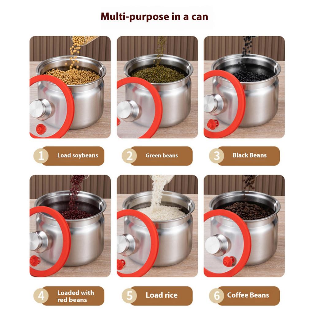 Stainless Steel Containers Large Capacity Airtight Locking Lids Rustproof Designs for Bulk Food Storage Solution