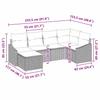 Garden Dining Set with Cushions 6 pcs Black and Cream