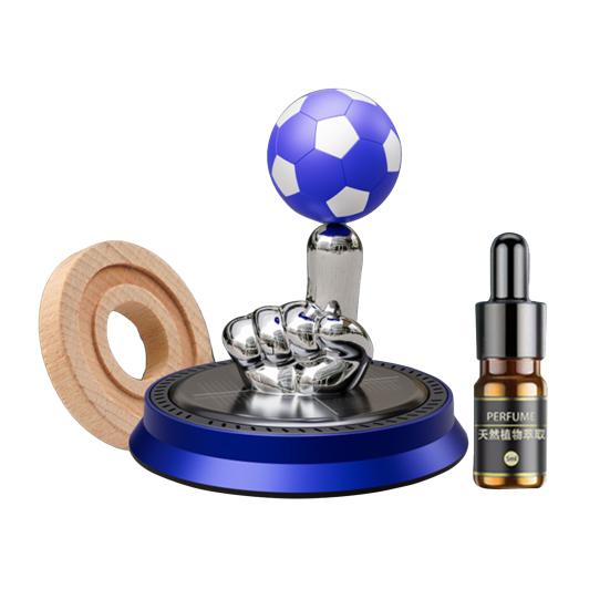 Odorizant solar pentru mașină, cu vârf rotativ, fotbal, parfum de lungă durată, purificare a aerului, difuzor de aromoterapie automată, ornament, accesorii pentru interiorul mașinii