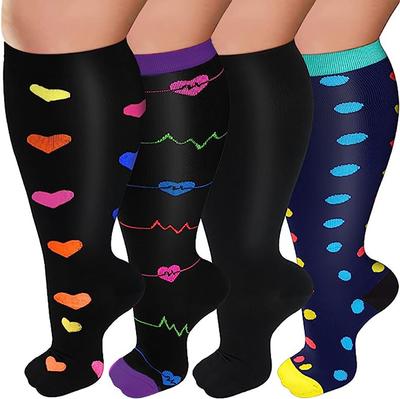 Sport-Radsocken, Vergrößerte Verdickte Drucksocken, Sport-Fitness-Beinsocken, Elastische Strümpfe, Kompressionssocken