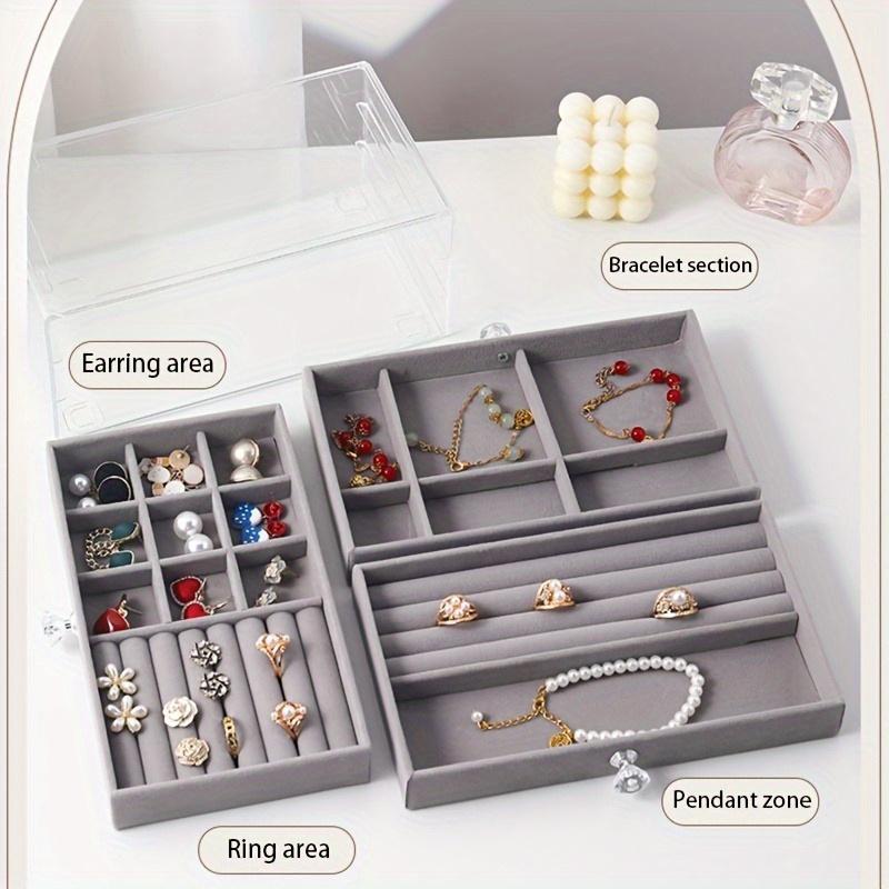 3-layer Transparent Velvet Jewelry Organization Box and Bracelets - Perfect for  Dormitory and Holiday Gifts