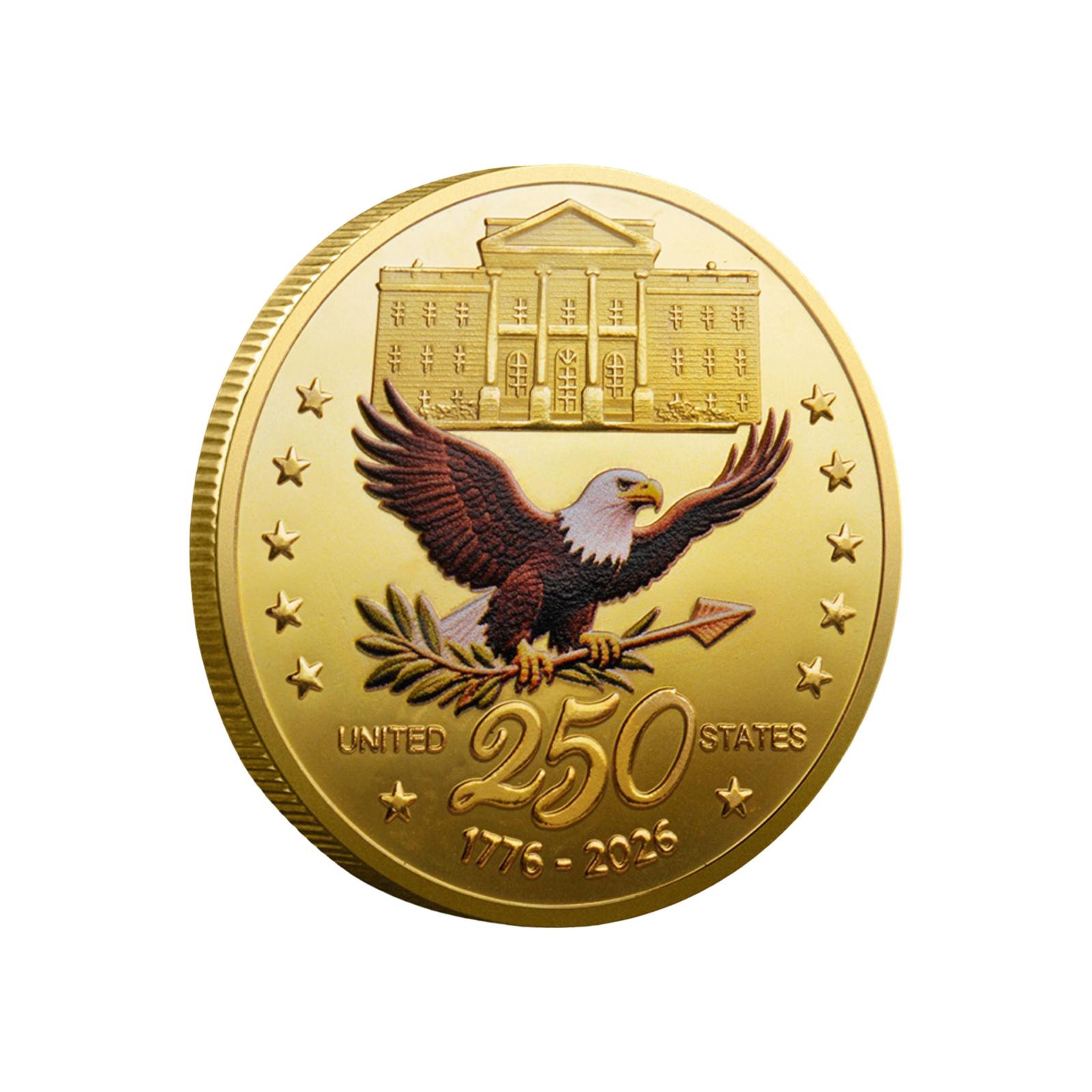 

Памятная монета Соединенных Штатов к 250-летию, металл, рельеф, цветная печать One Size