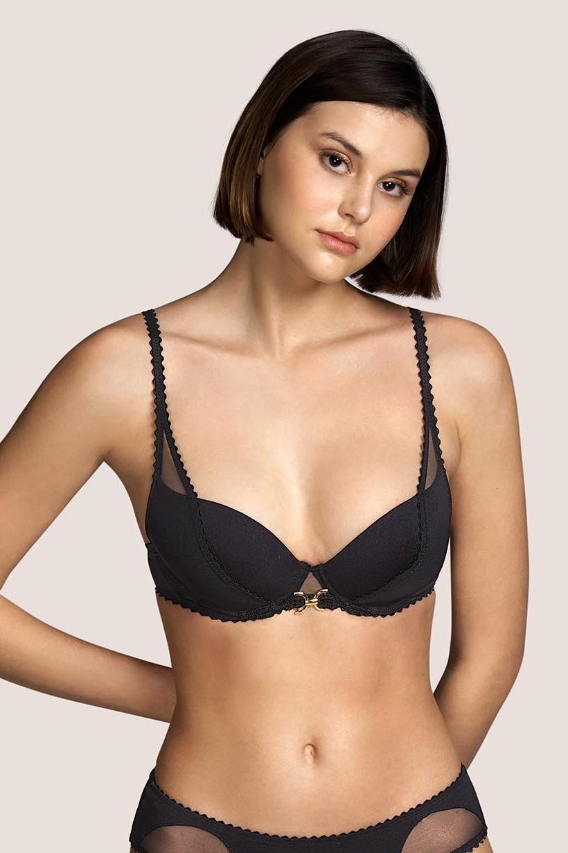 

Бюстгальтер із ущільненою чашкою Andres Sarda (92330) 85B прозорий колір чорний